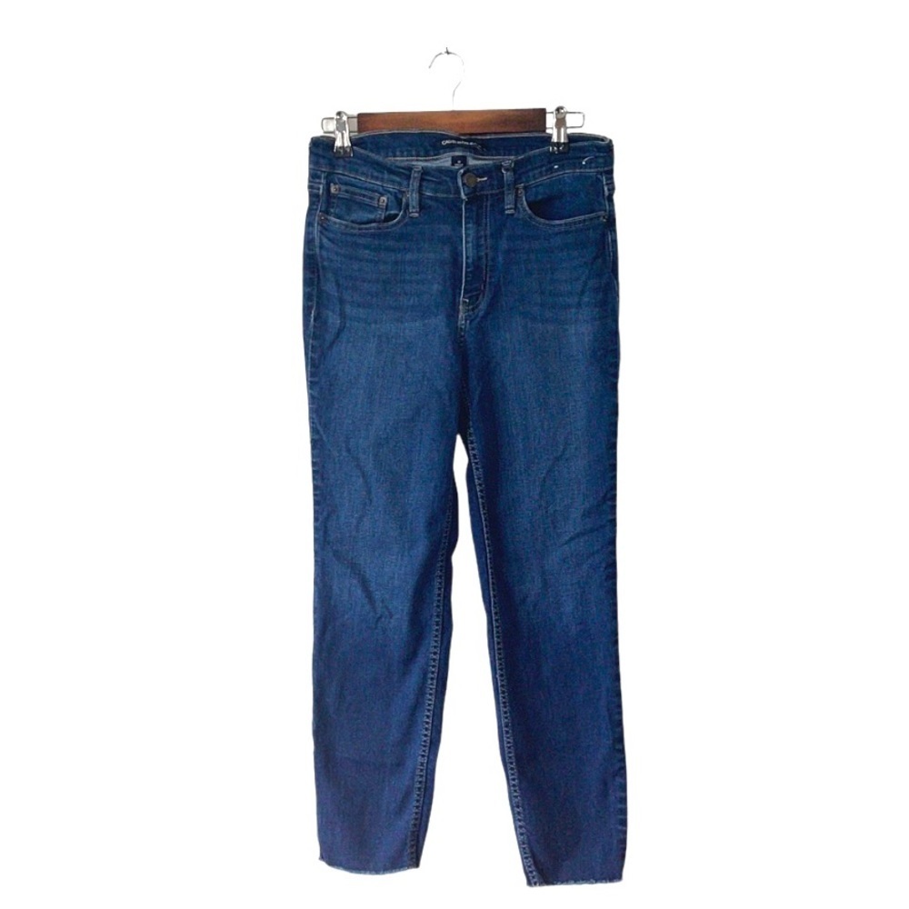 Calvin Klein Jeans Skinny High Rise Raw Hem Jeans Casual Blue Stretch Size 28